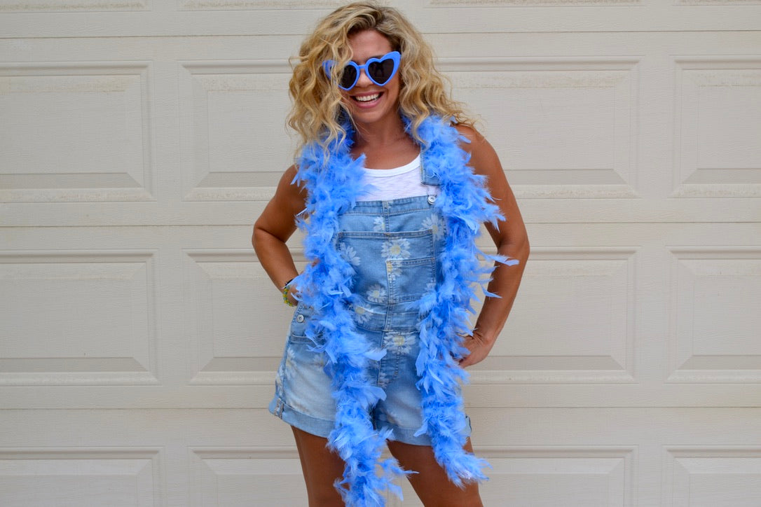 Blue Light Up Mamma Mia Party Boa