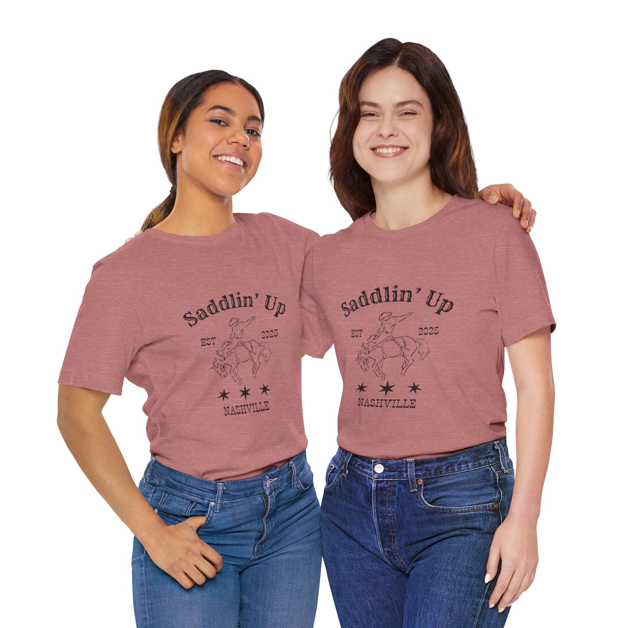 Pink Settling Down Nashville Bridesmaids T-shirt