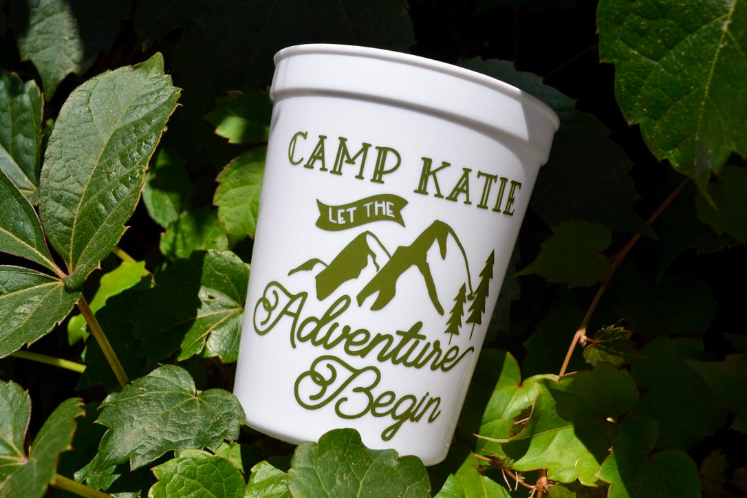 Custom Camping Bachelorette Cups