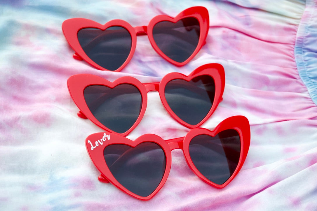 Red Taylor Swift Heart Lover Sunglasses