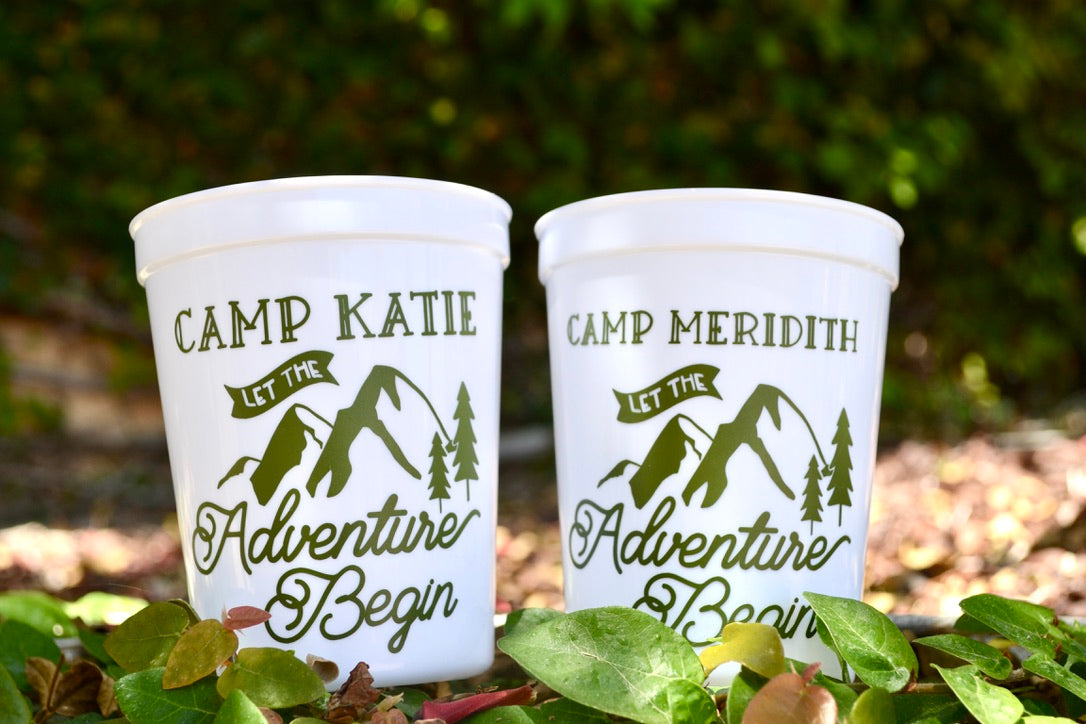 Custom Camping Bachelorette Cups