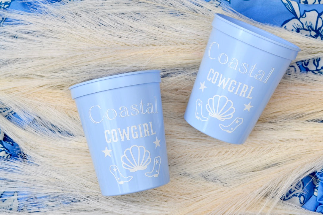 Coastal Cowgirl Bachelorette Bridal Shower Party Cups