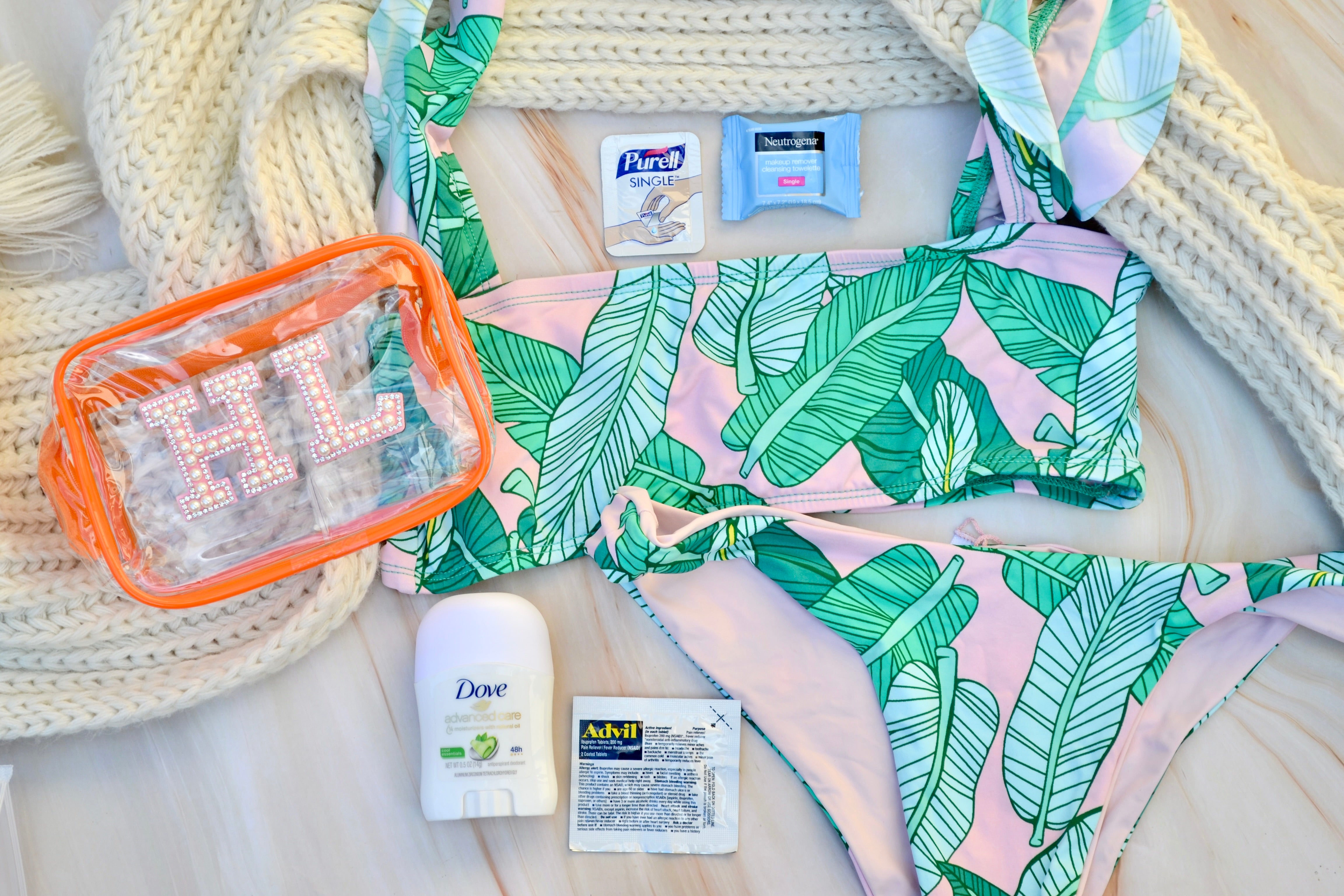 Orange Veuve Before Vows Personalized Bachelorette Wet Bikini bag