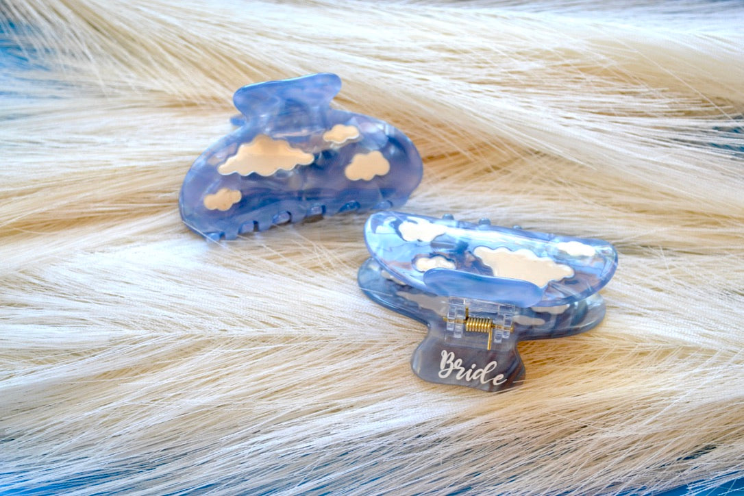 Cloud Hair Clips Bride on Cloud 9 Bridal Shower Favors