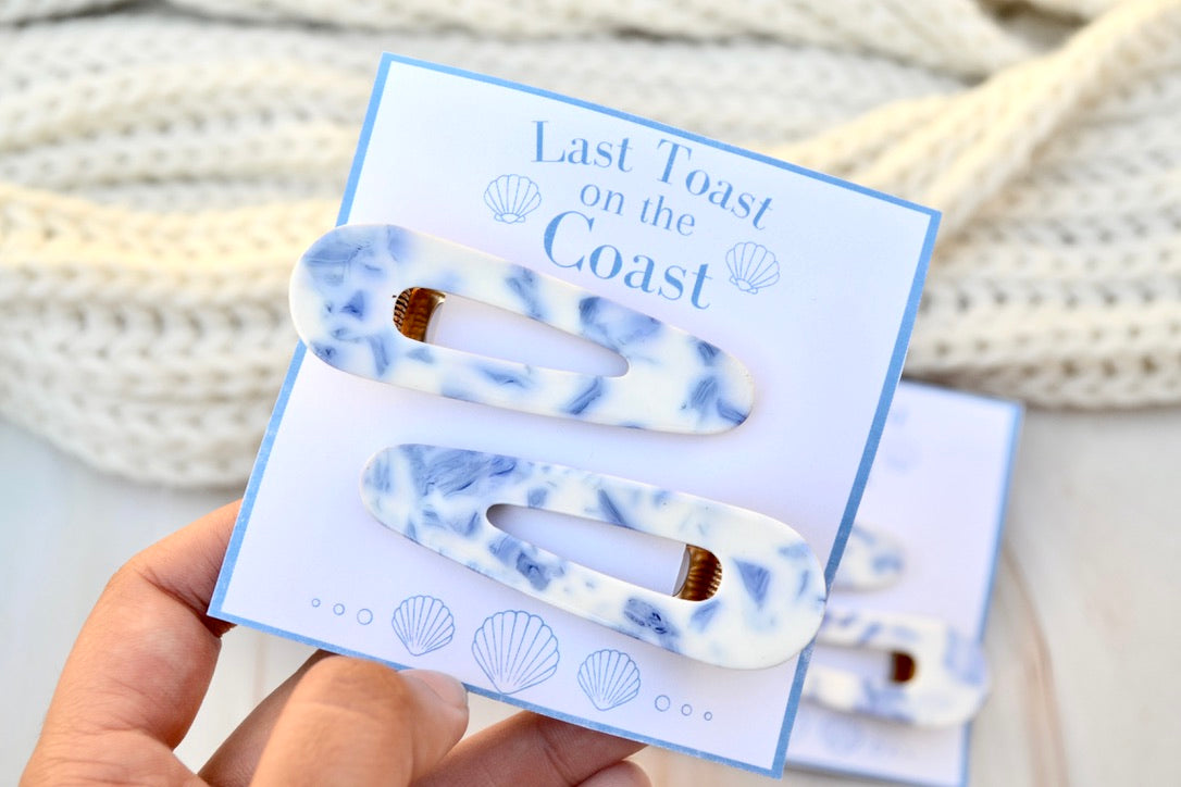 Last Toast on the Coast Bachelorette Hair Clip Favors