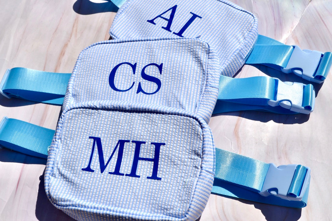Custom Blue Fanny Pack