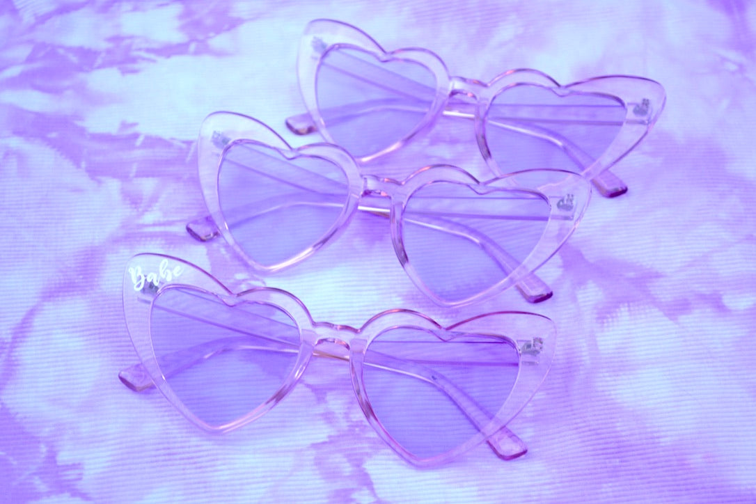 Light Purple Heart Sunglasses