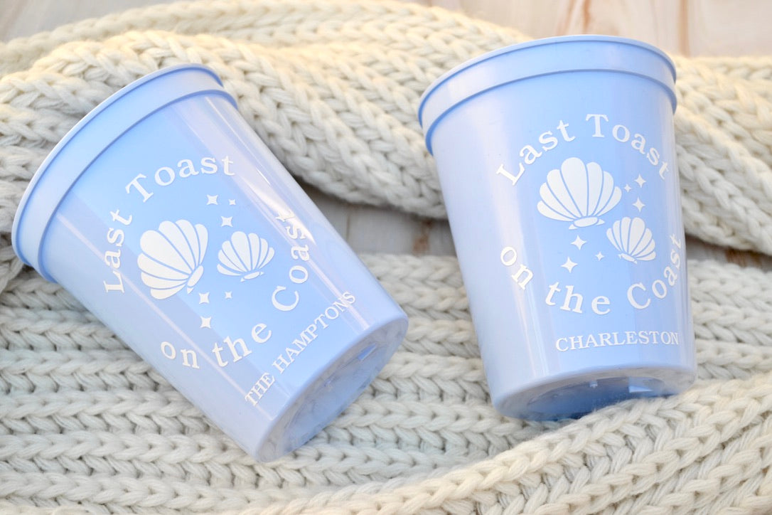 Destination Last toast on the Coast Bachelorette Party Cups