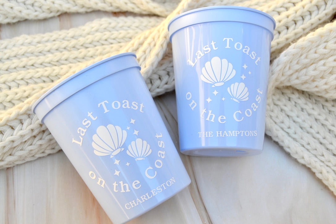 Destination Last toast on the Coast Bachelorette Party Cups
