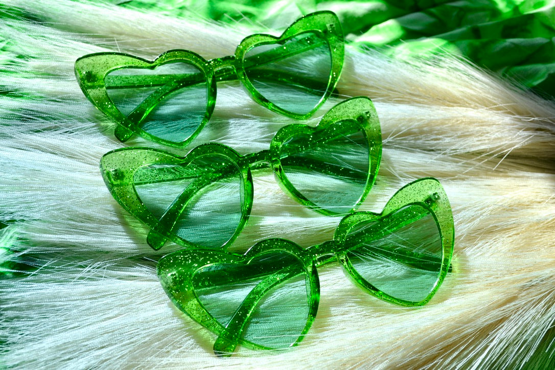 Green Sparkle Sunglasses Margs and Matrimony Final Fiesta Camp Bach
