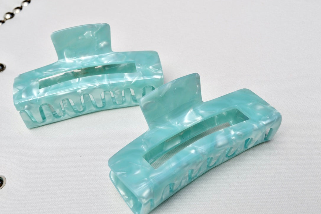 Aqua Turquoise Tiff Blue Hair Claw Clip
