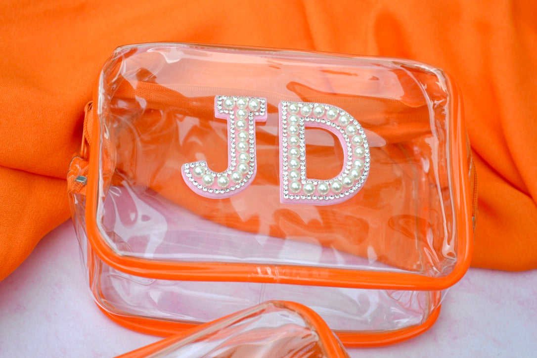 Orange Veuve Before Vows Personalized Bachelorette Wet Bikini bag