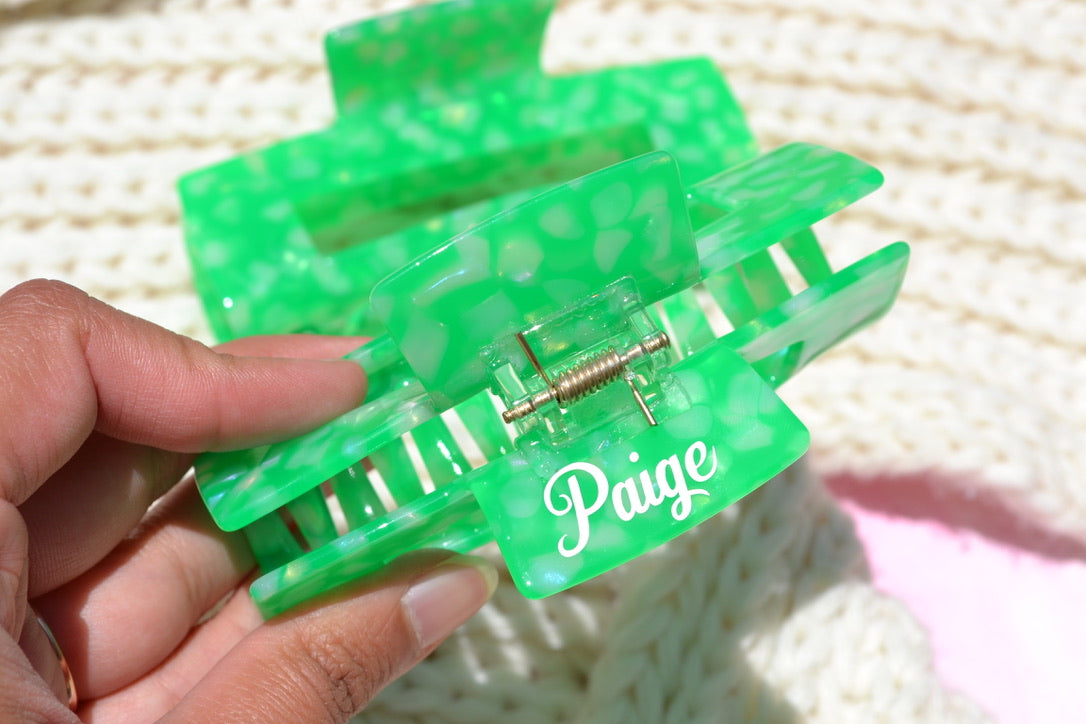 Custom Neon Green Hair Claw