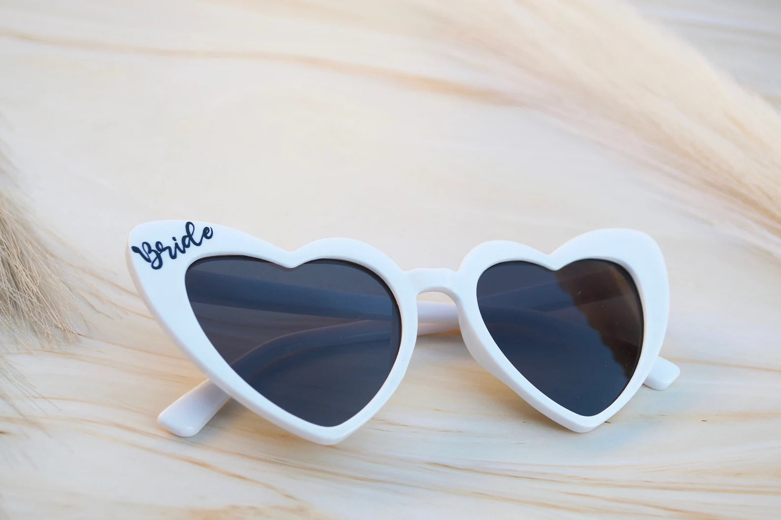 White Bride Heart Sunglasses