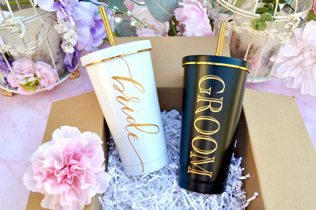 Bride and Groom Tumbler Set