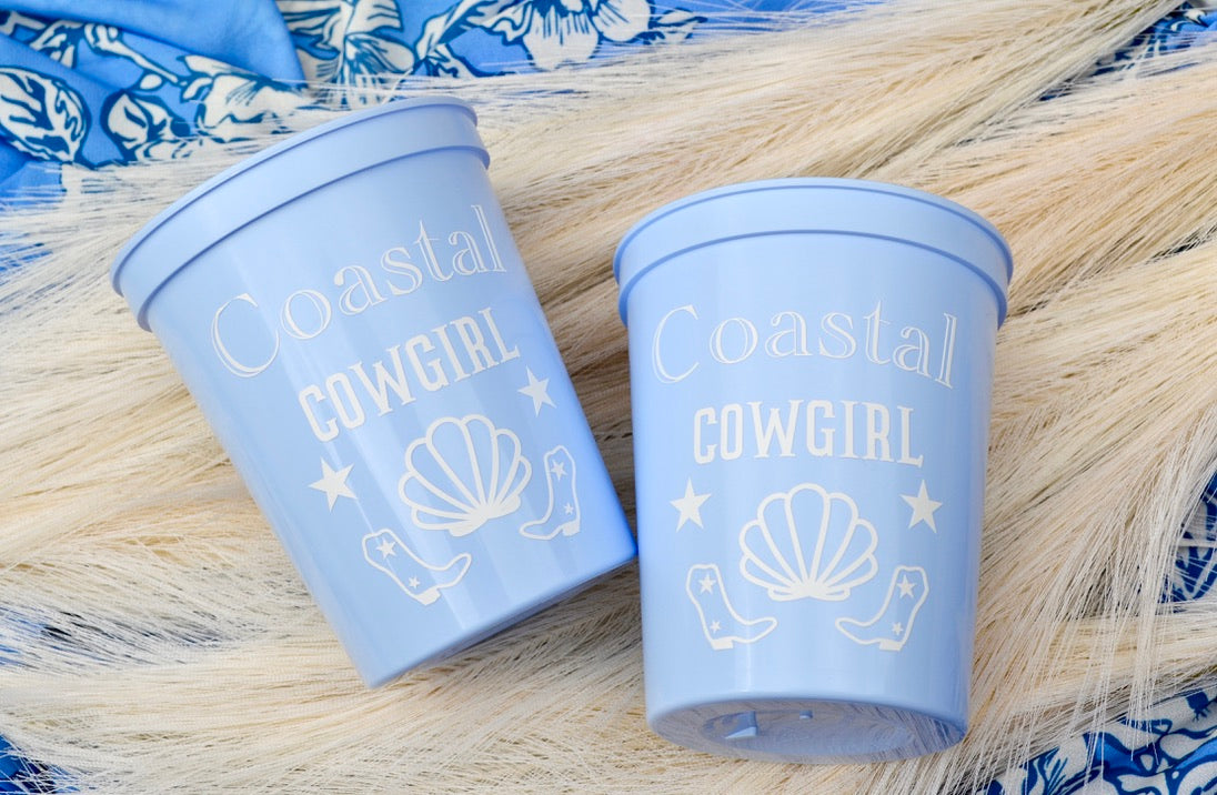 Coastal Cowgirls Bachelorette Cups