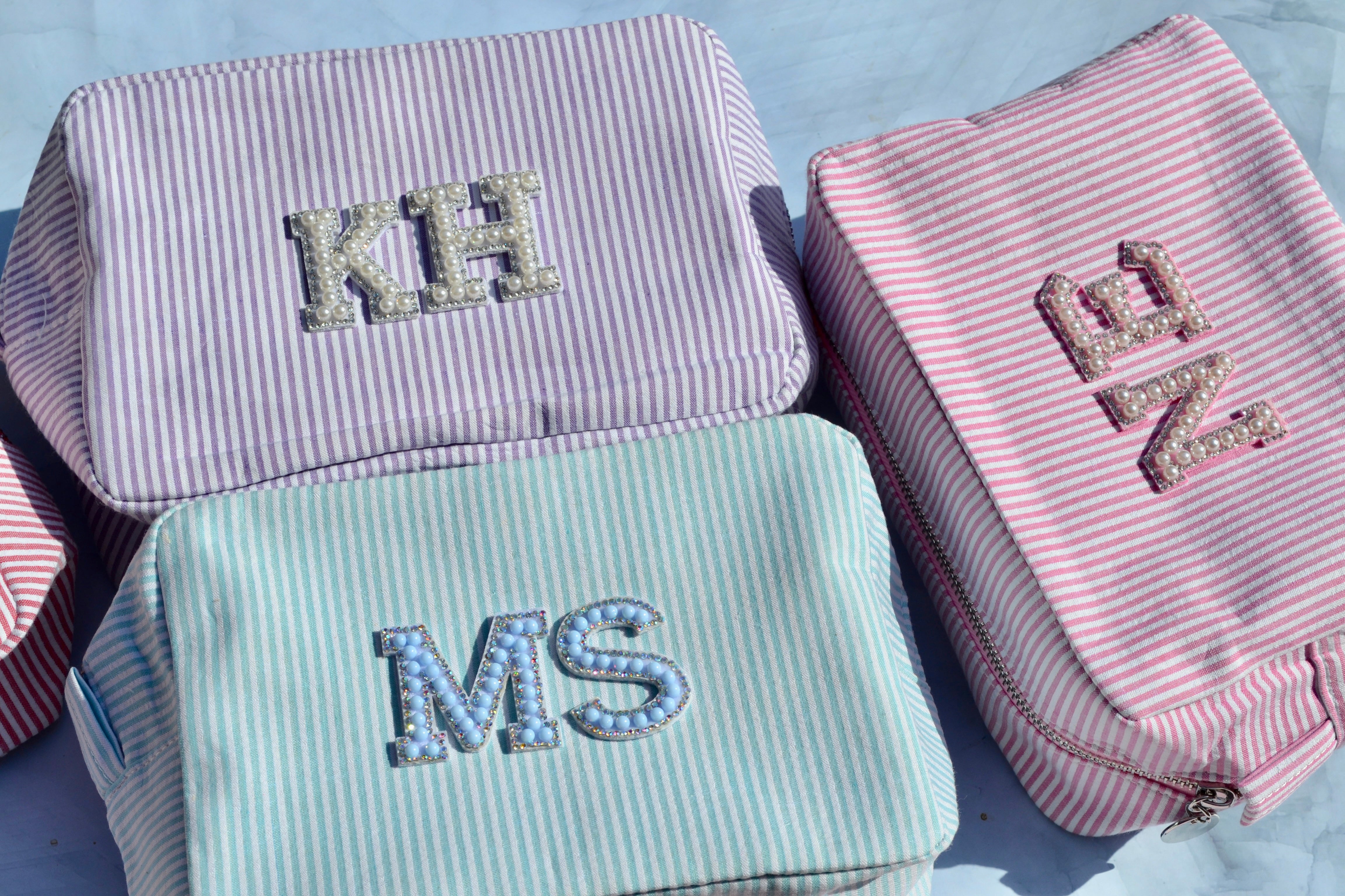 Monogram Seersucker Makeup Bag