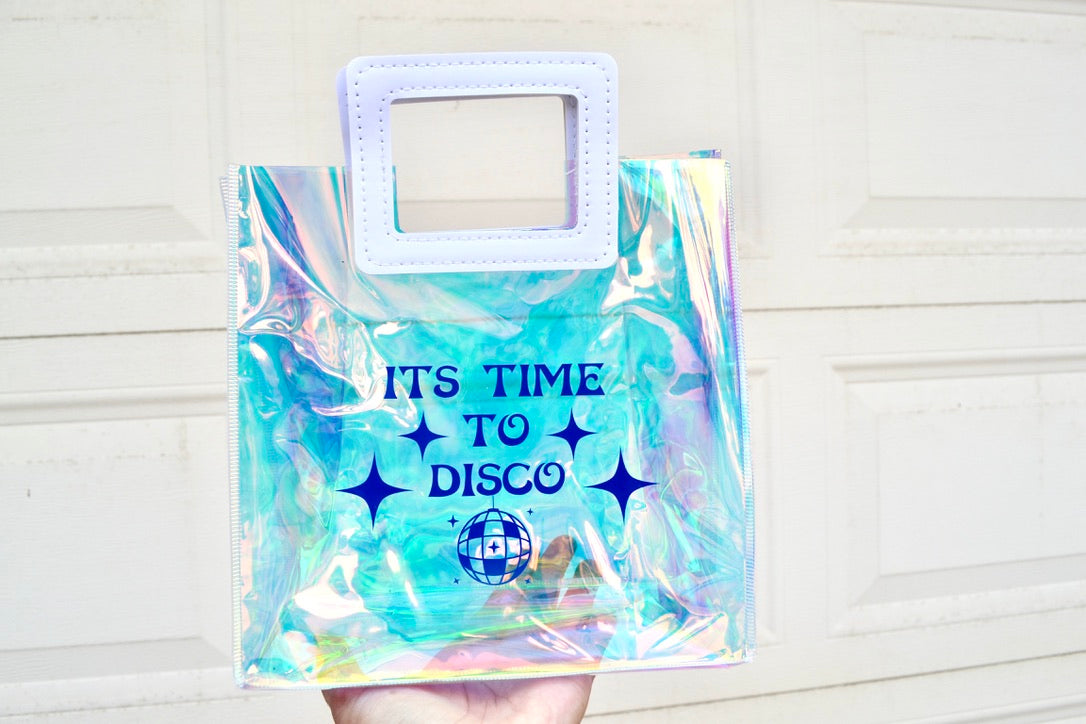 It's Time to Disco Mamma Mia Bachelorette Holographic Bag