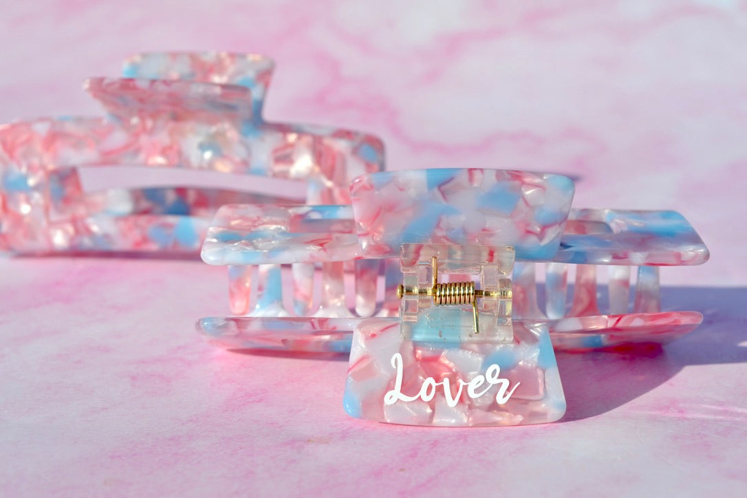 Lover Bridal Shower Pink and Blue Hair Claws Favors