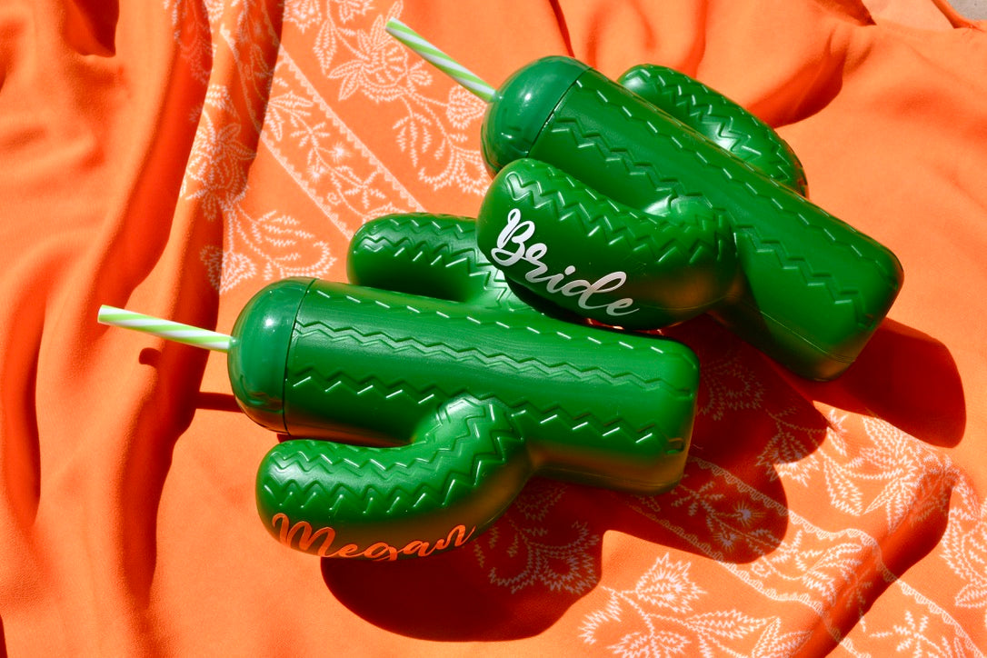 Personalized Final Fiesta Bachelorette Party Cactus Cups