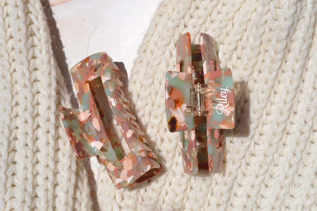 Custom Camo Green Hair Claw