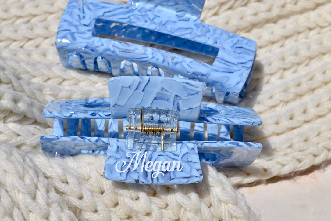 Dusty Blue Hair Clips