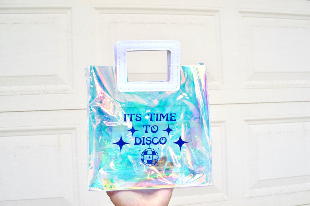It's Time to Disco Mamma Mia Bachelorette Holographic Bag