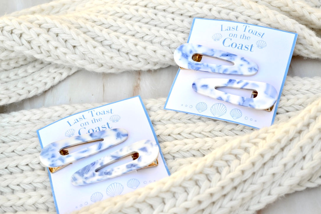 Last Toast on the Coast Bachelorette Hair Clip Favors