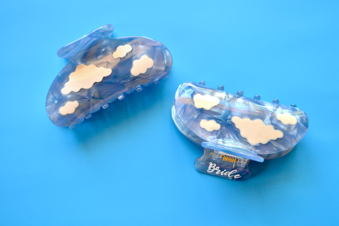 Cloud Hair Clips Bride on Cloud 9 Bridal Shower Favors