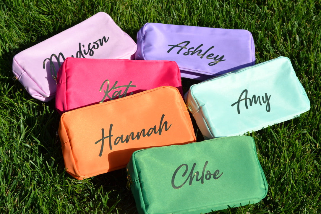 Personalized Pastel Waterproof Makeup Bag