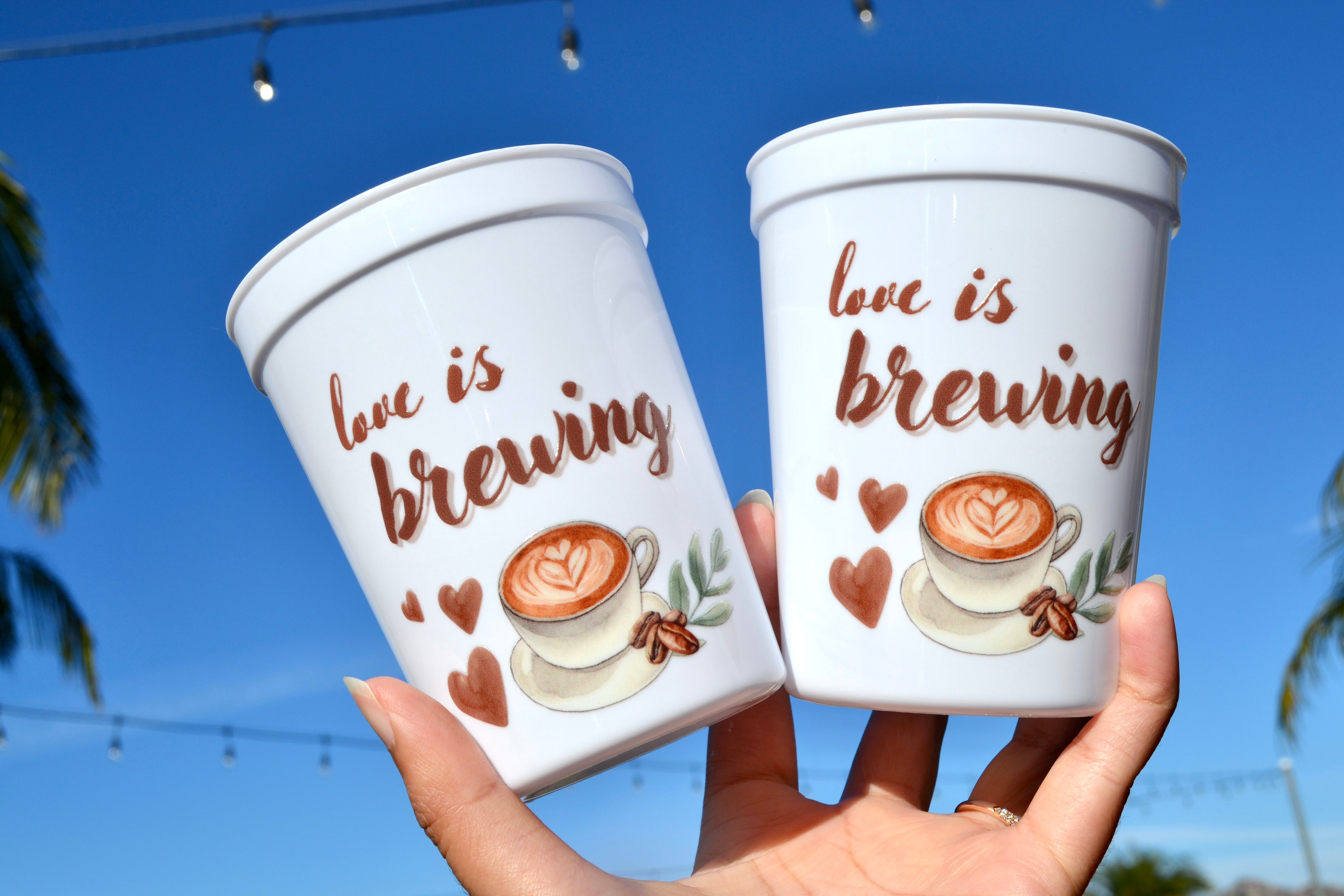 Love is Brewing Stadium Cups