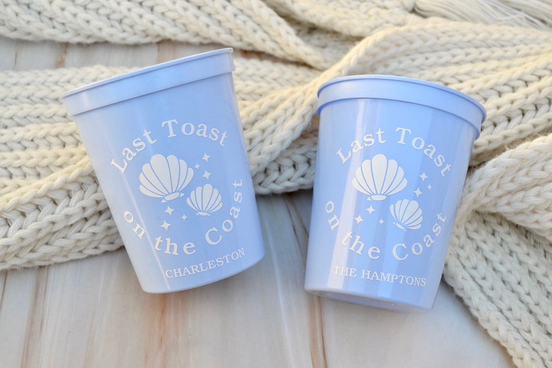 Destination Last toast on the Coast Bachelorette Party Cups