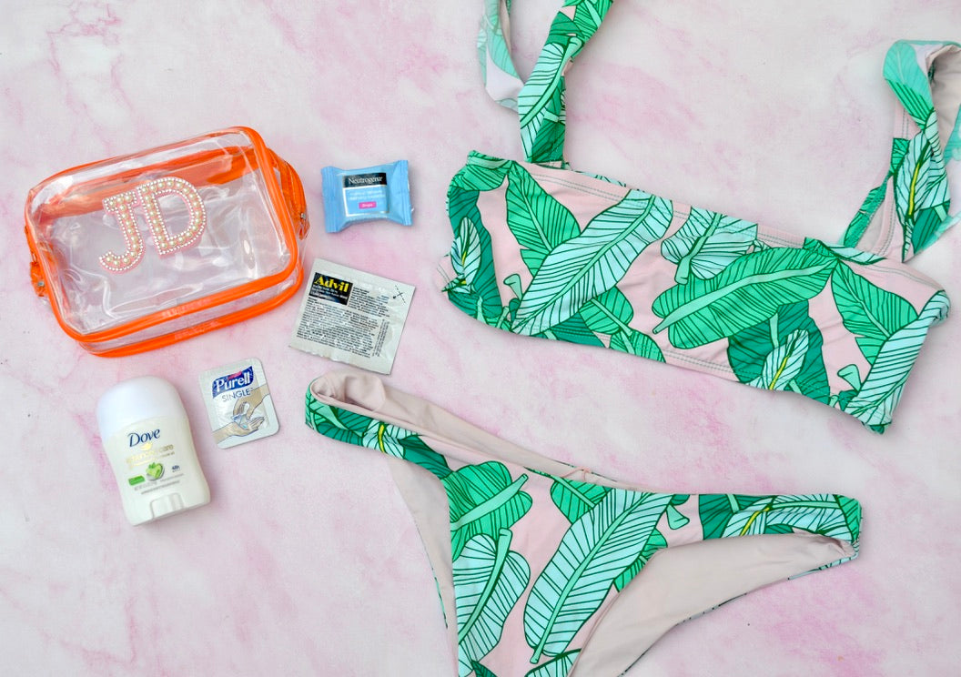 Orange Veuve Before Vows Personalized Bachelorette Wet Bikini bag