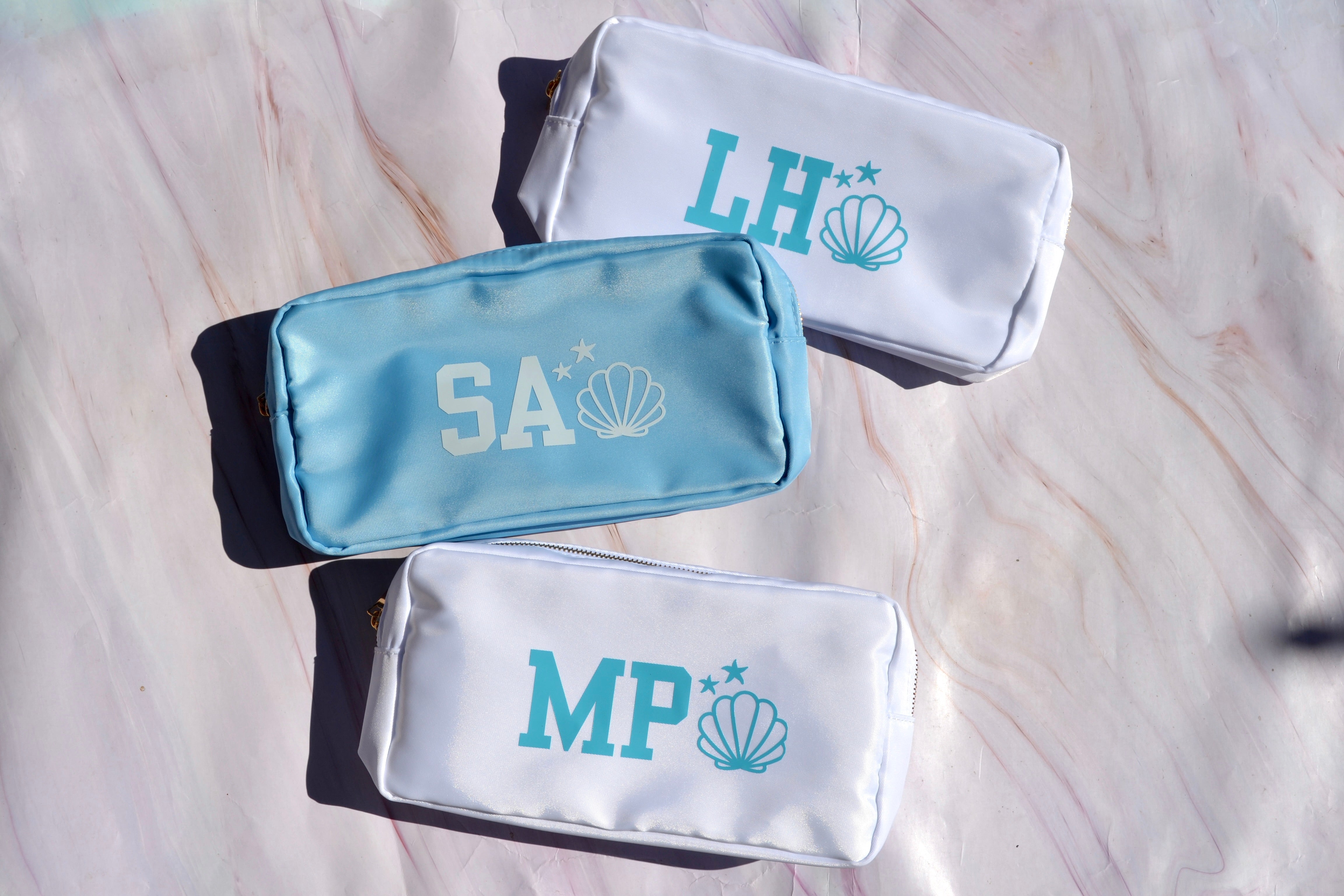 Water Resistant Coastal Wet Dry Makeup Bag