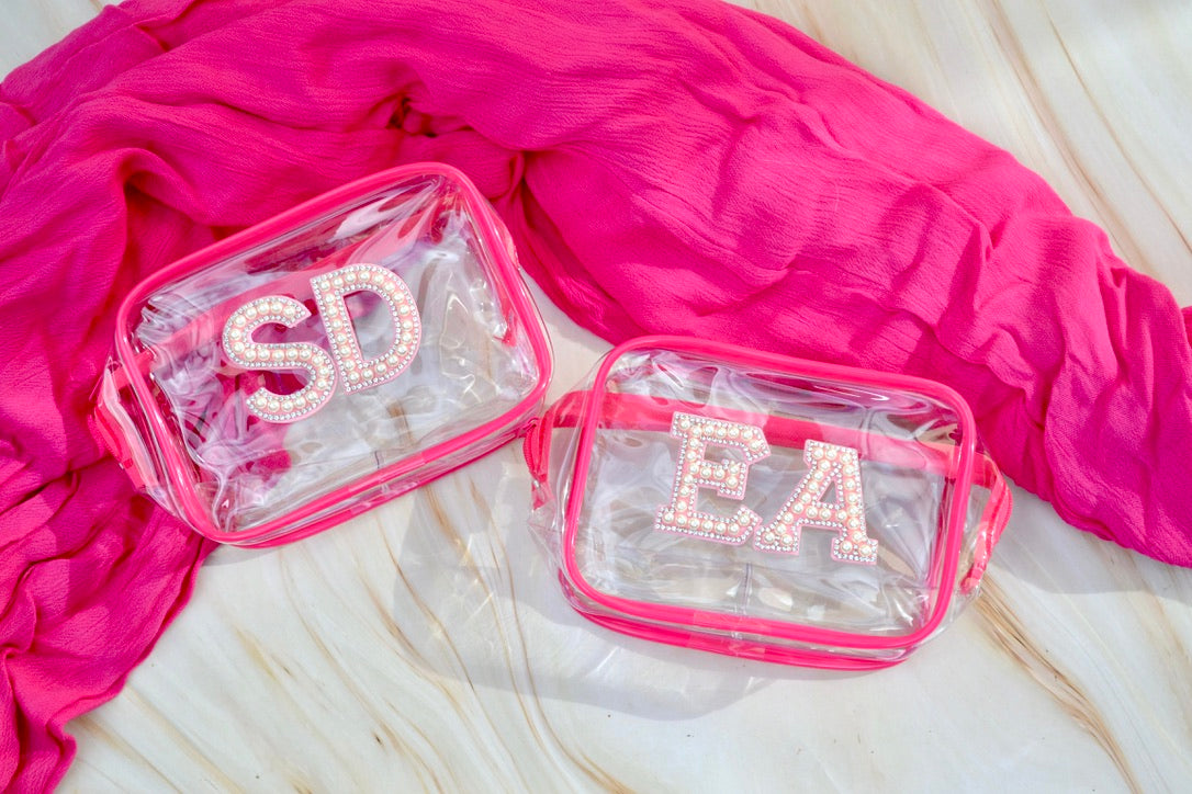 Hot Pink Personalized Wet Bikini bag