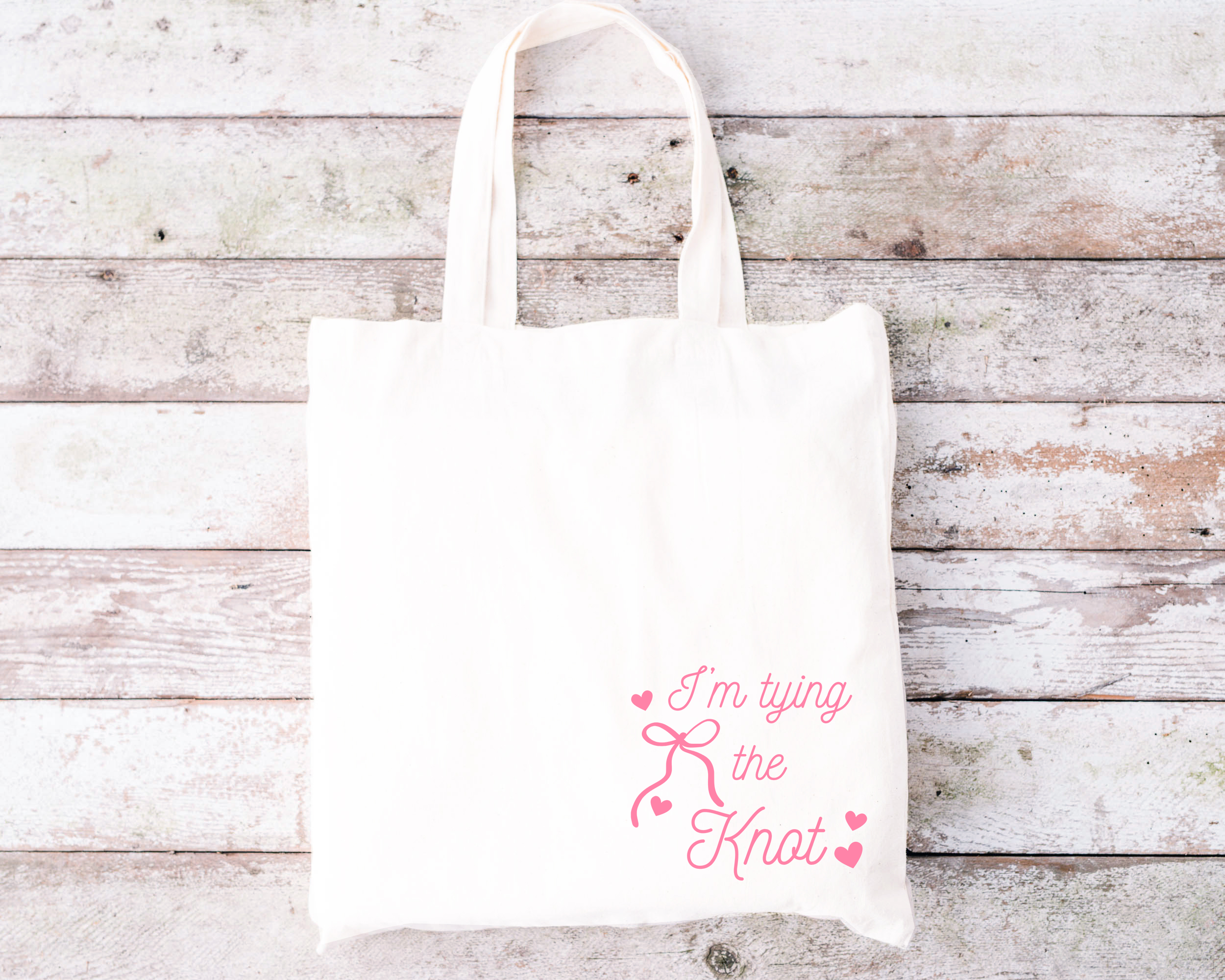 I'm tying the knot Bride tote bag