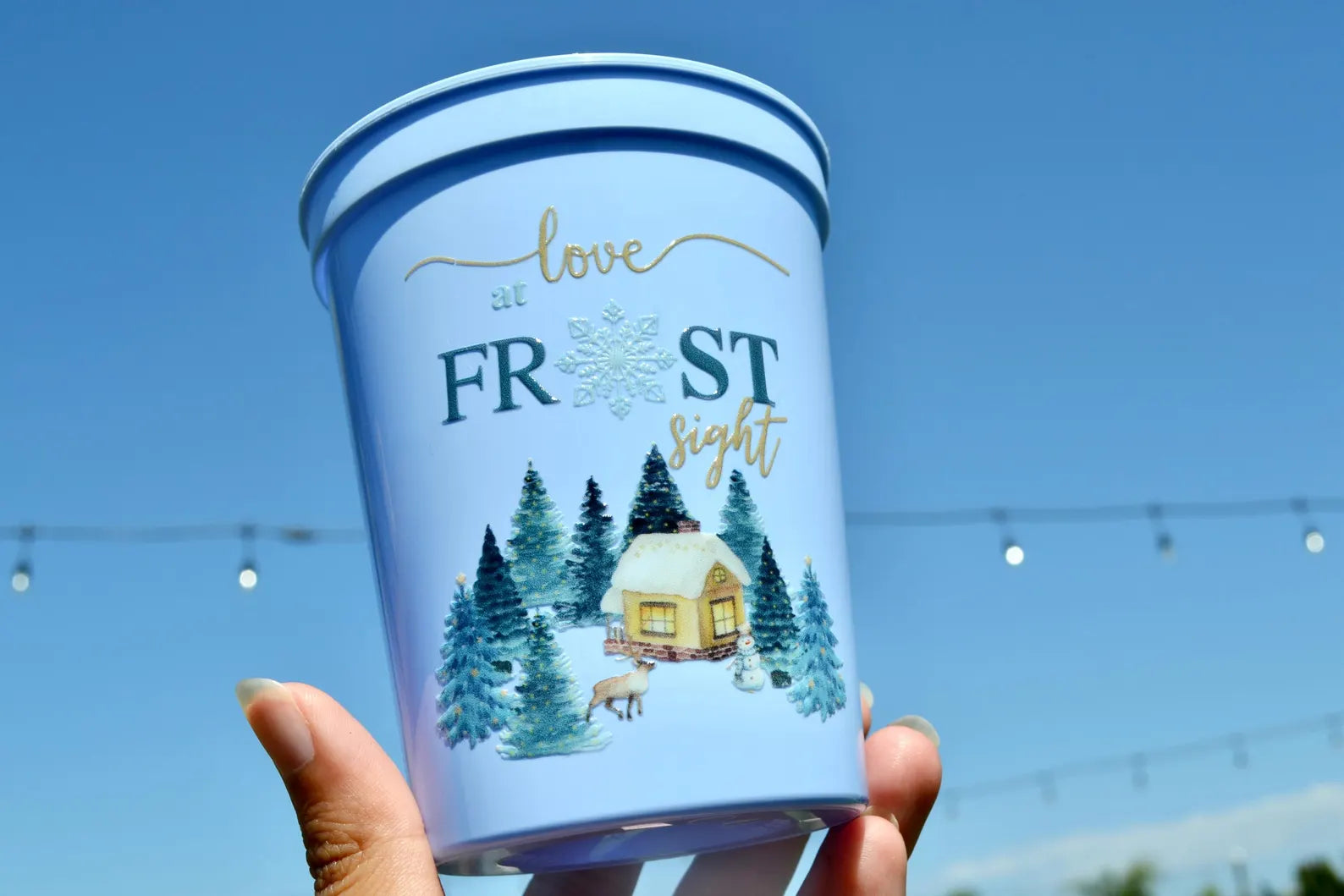 Love at Frost Sight Bridal Shower Cups