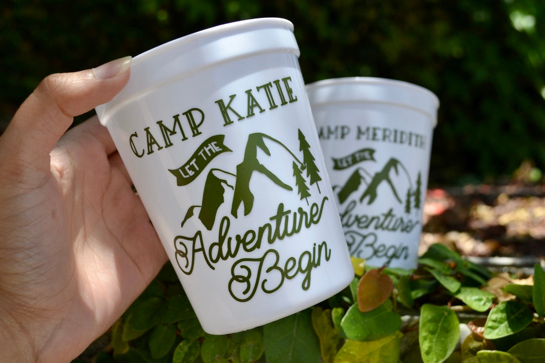 Custom Camping Bachelorette Cups