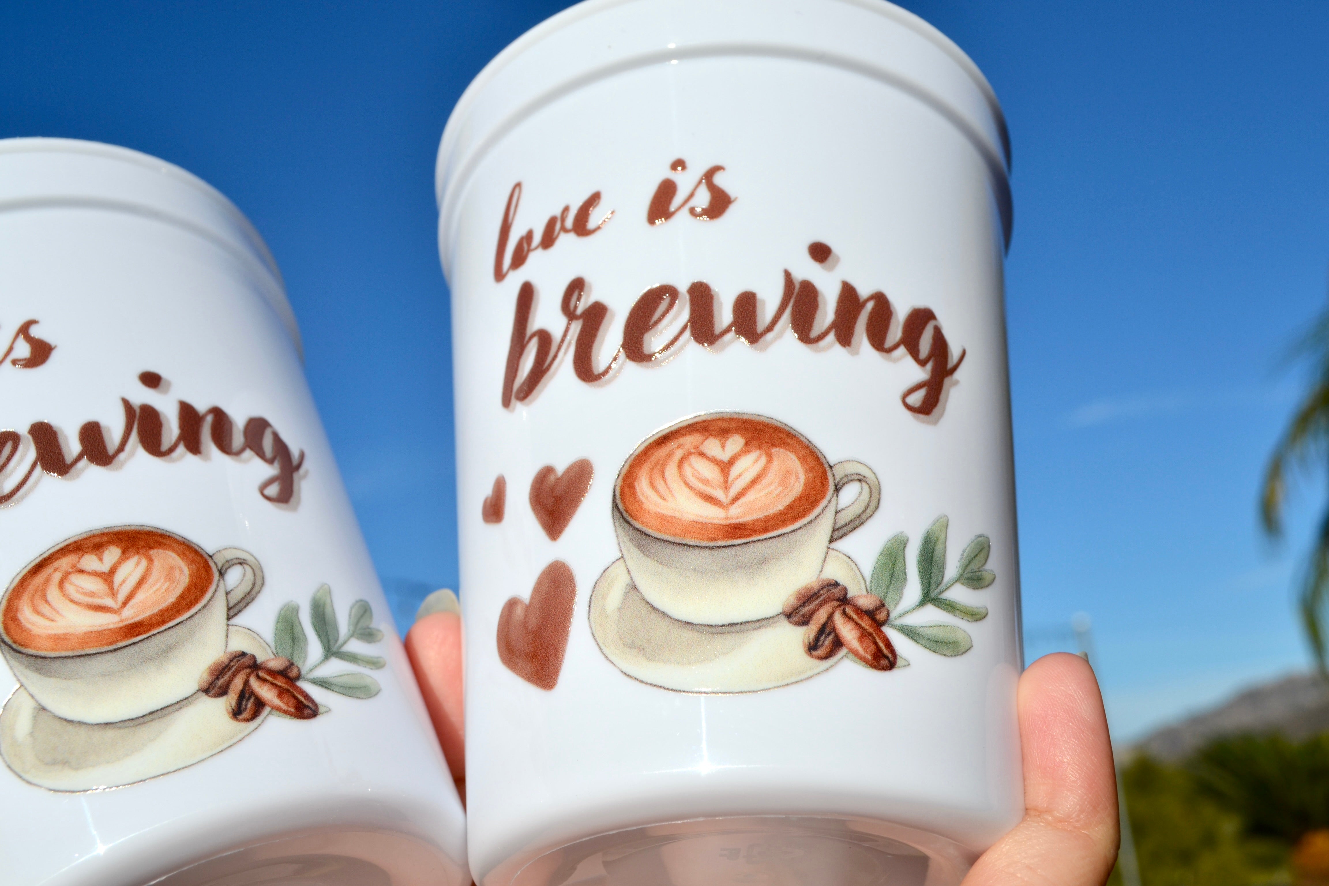 Love is Brewing Stadium Cups