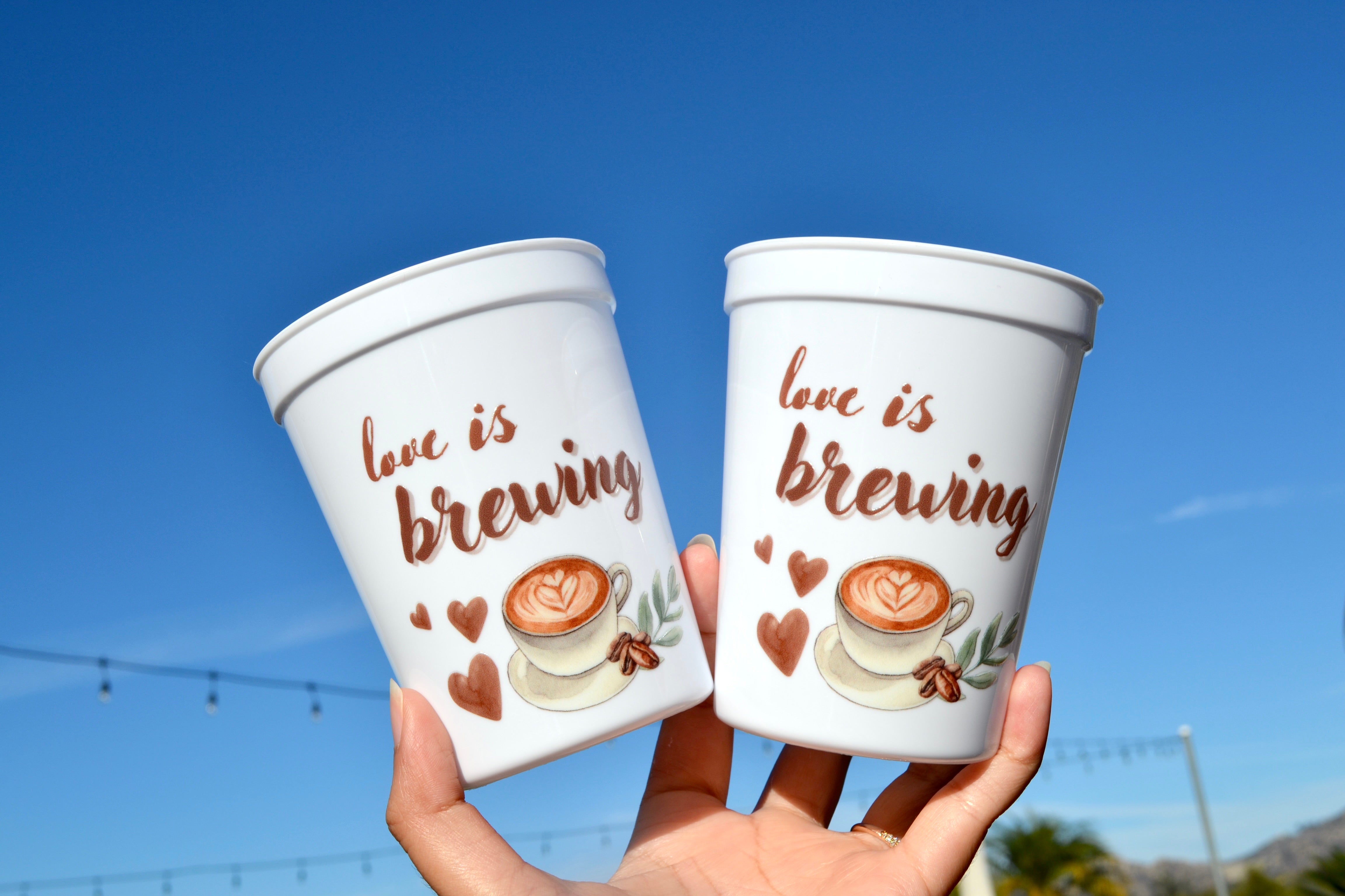 Love is Brewing Stadium Cups