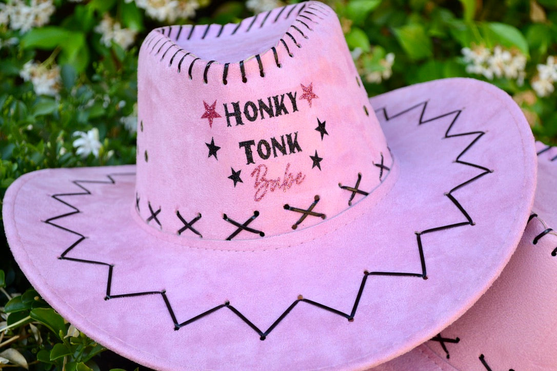 Pink Honky Tonk Cowgirl Hat