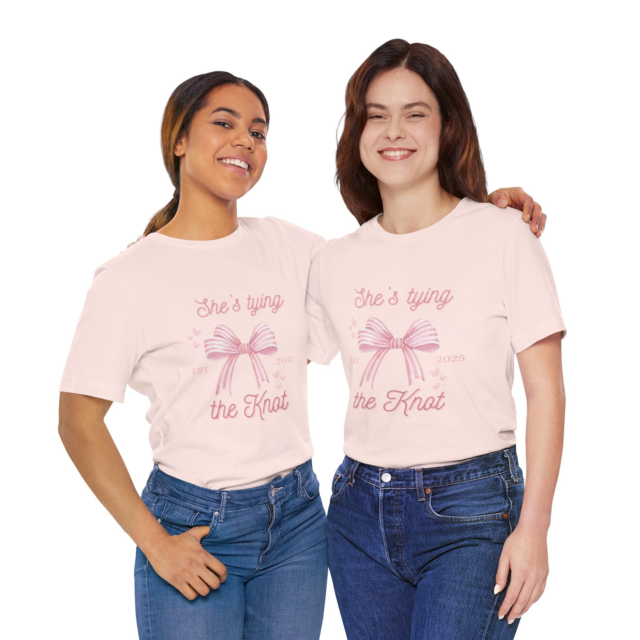 Pink She's Tying the Knot Bachelorette T-Shirt