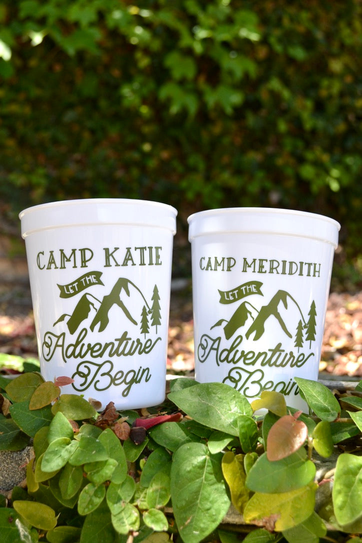 Custom Camping Bachelorette Cups