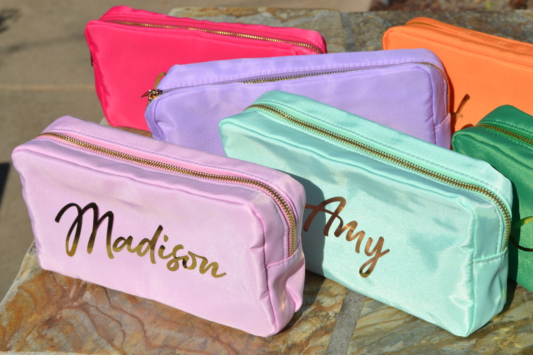 Personalized Pastel Waterproof Makeup Bag