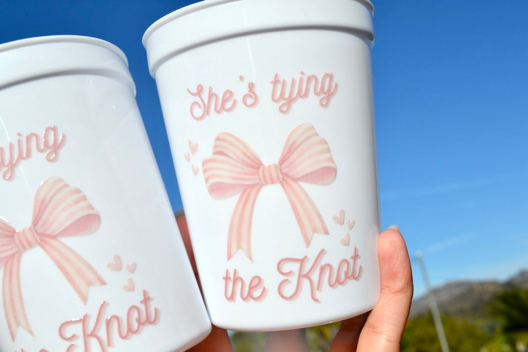 She's Tying the Knot Bachelorette Party Cups