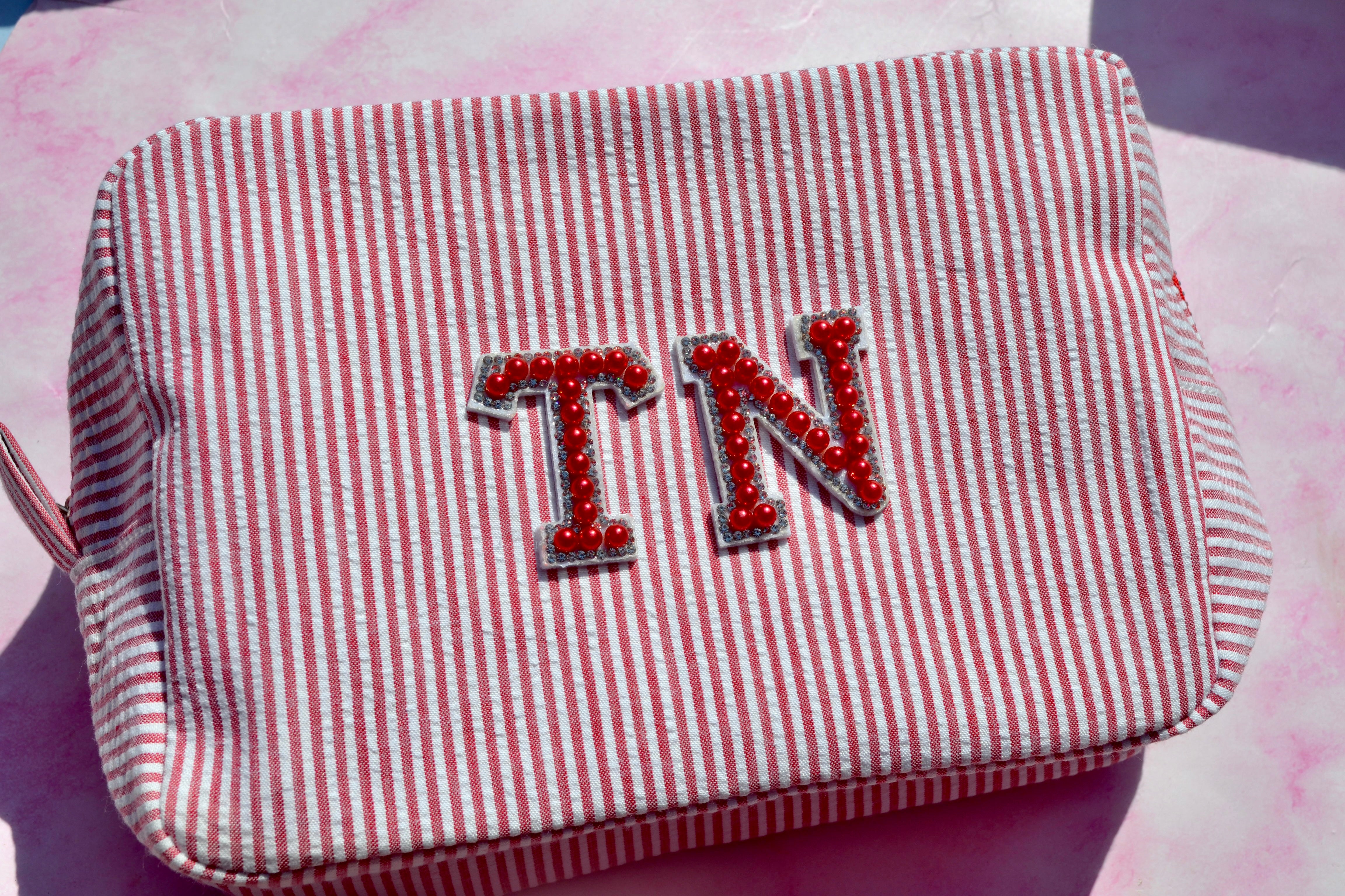 Monogram Seersucker Makeup Bag