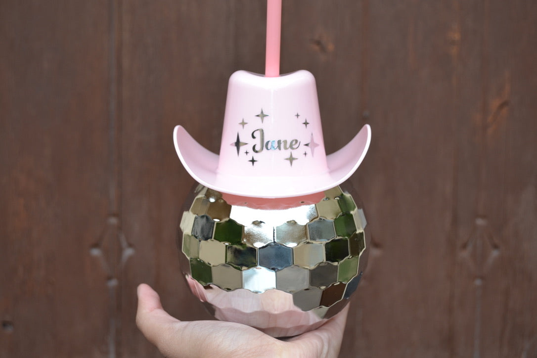 Disco Ball Cowboy Hat Cups
