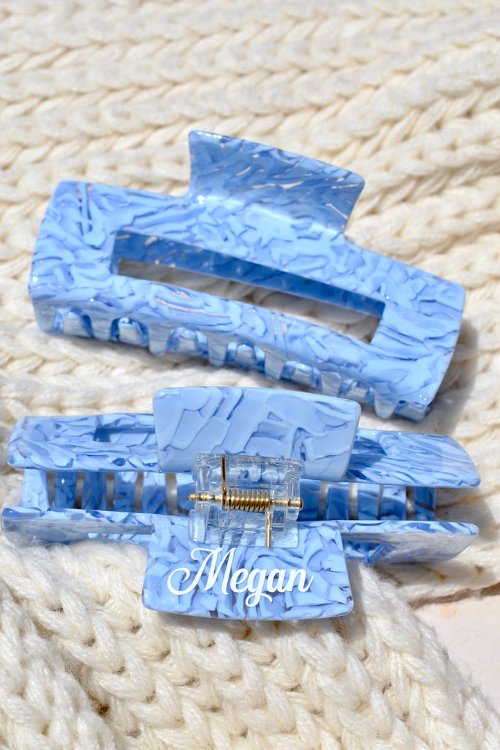 Personalized Dusty Blue Hair Claws
