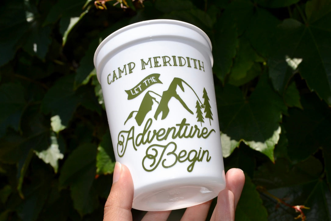 Custom Camping Bachelorette Cups