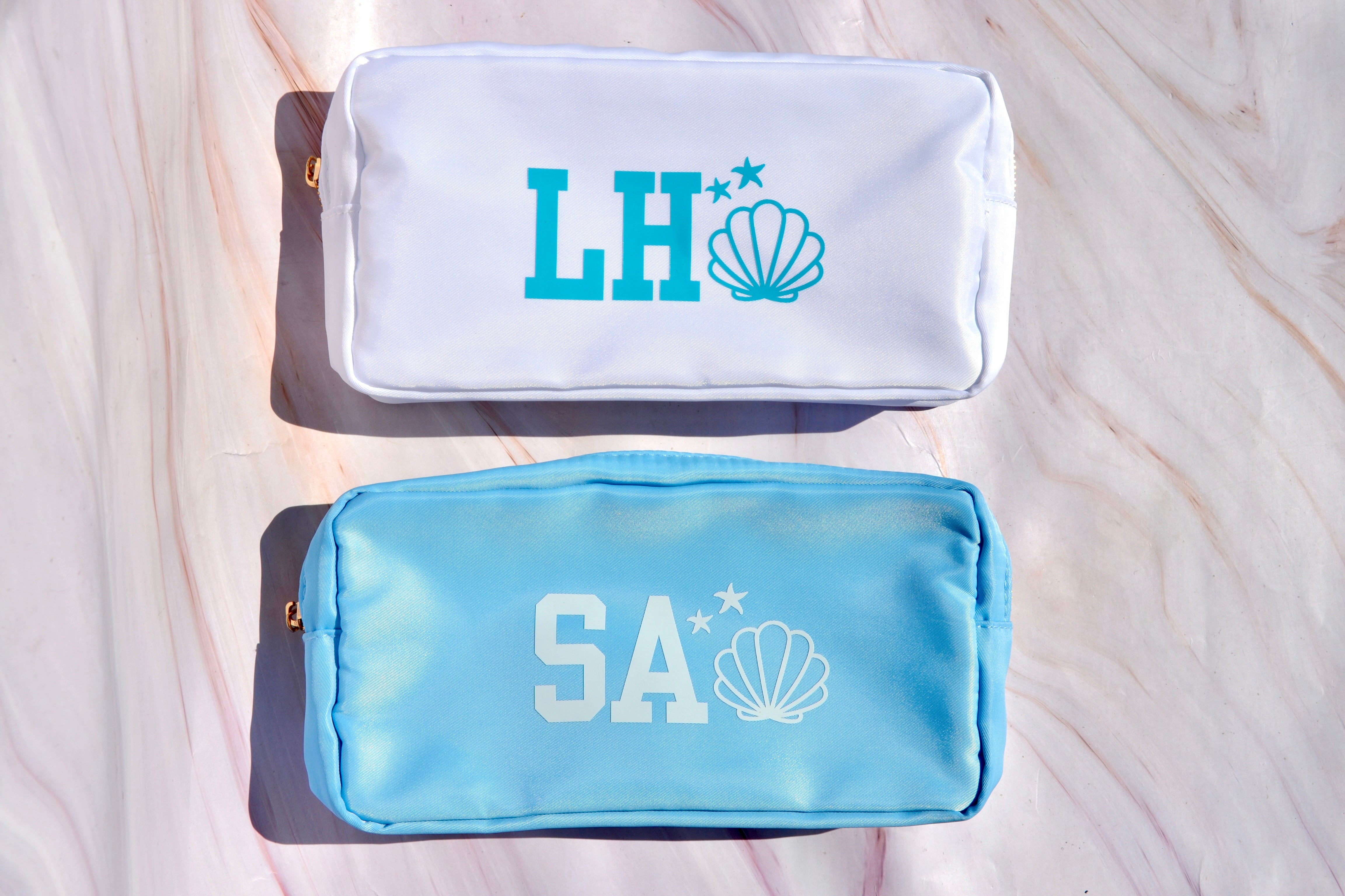 Water Resistant Coastal Wet Dry Makeup Bag